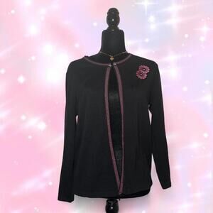 Black And Pink Cardigan